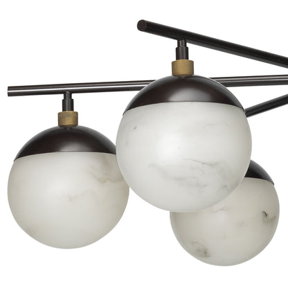 Natural Alabaster Metro 6 Lights Ball Chandelier