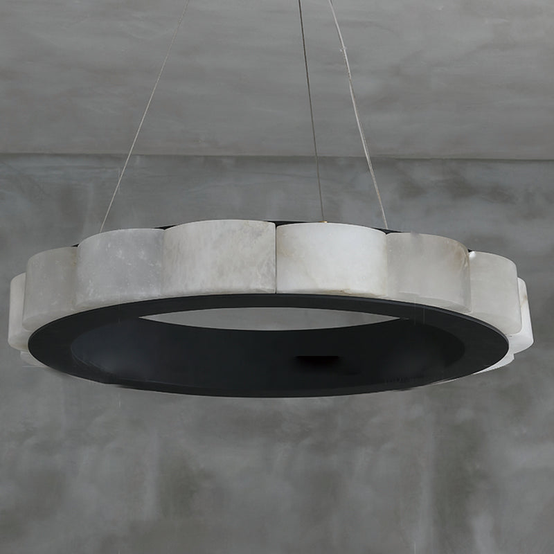 Avalon Moden Alabaster Round Chandelier