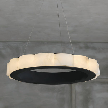 Avalon Moden Alabaster Round Chandelier
