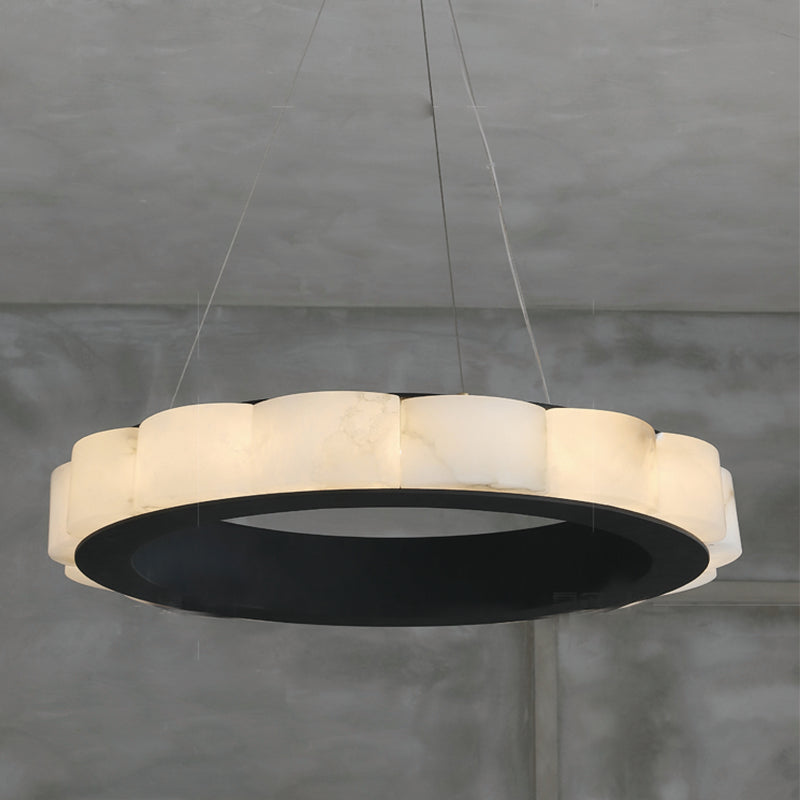 Avalon Moden Alabaster Round Chandelier