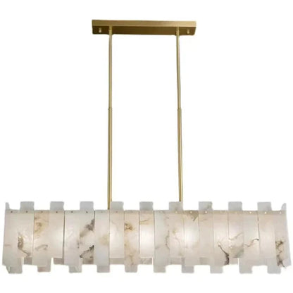 Alabaster Acropolis Modern Linear Chandelier