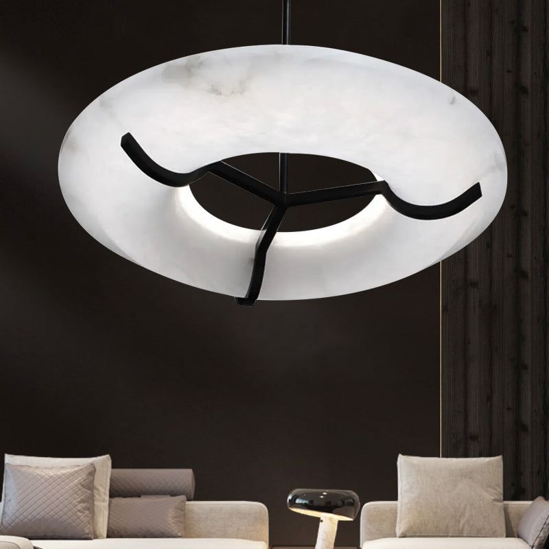 Nova Modern Round Alabaster Chandelier