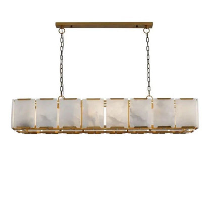 Ole Rectangle Chandelier Alabaster - jchandelier
