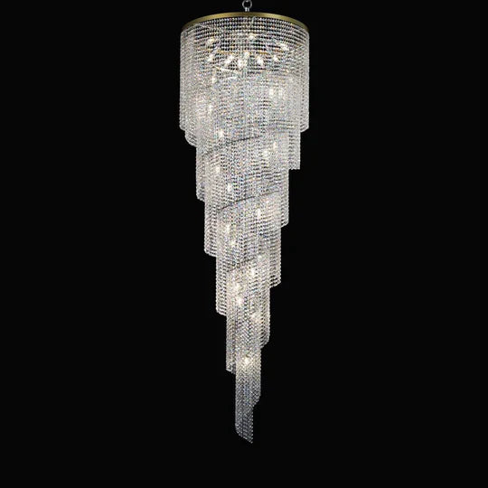 Raster Spiral TieredCrystal Chandelier