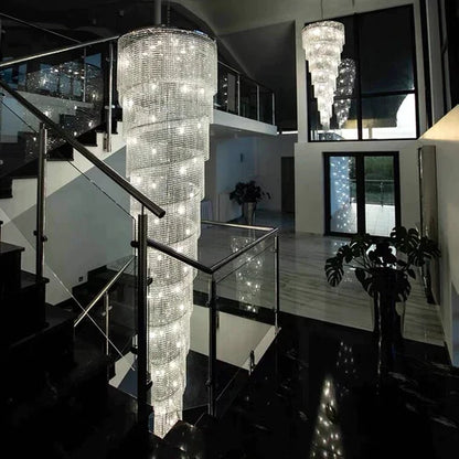 Raster Spiral TieredCrystal Chandelier