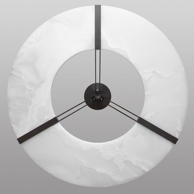 Nova Alabaster Round Plate Ceiling Chandelier