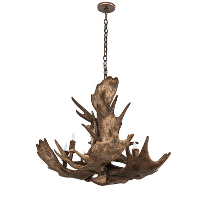 Rustic Lodge 10 - Light Chandelier 33"W