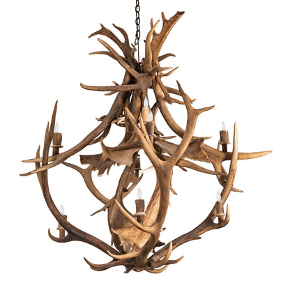 Rustic Lodge 10 - Light Chandelier 55"W