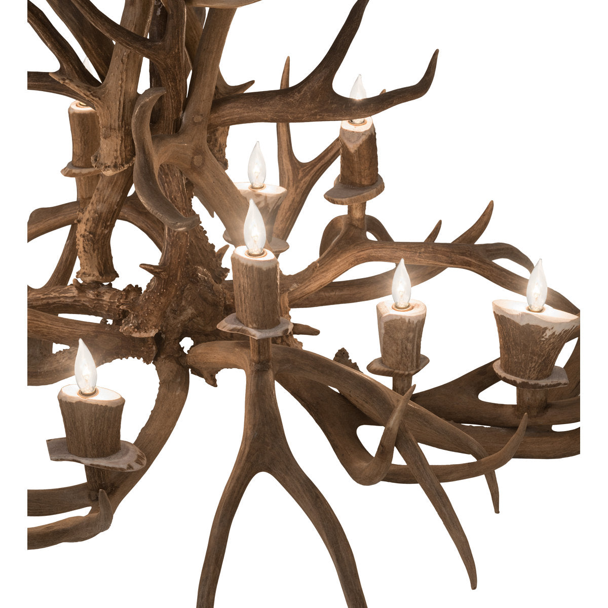 Rustic Lodge 10 - Light Chandelier 45"W