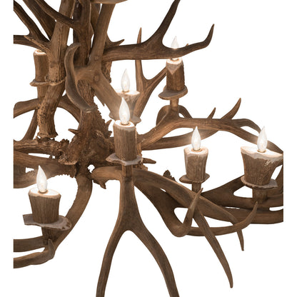 Rustic Lodge 10 - Light Chandelier 45"W