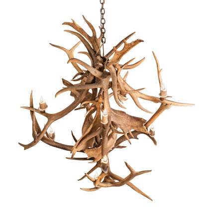 Rustic Lodge 10 - Light Chandelier 55"W