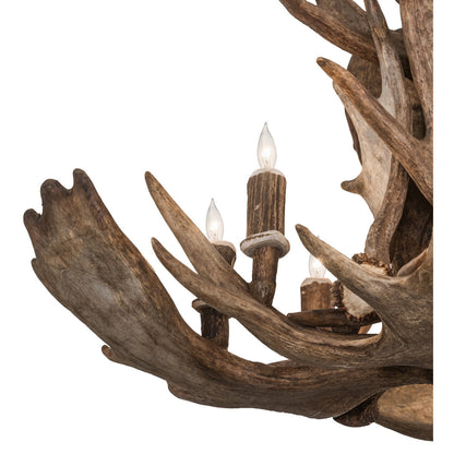 Rustic Lodge 10 - Light Chandelier 33"W