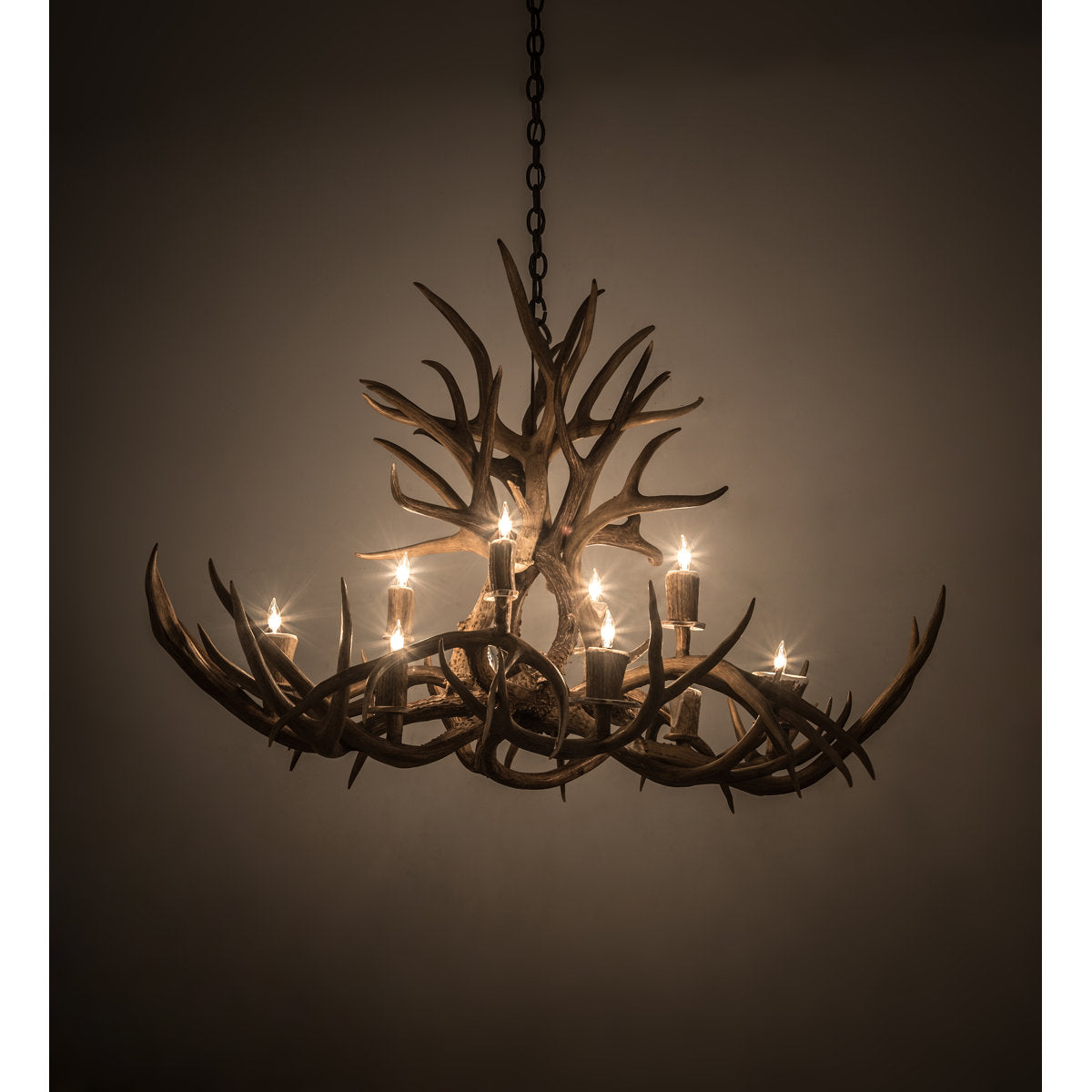 Rustic Lodge 10 - Light Chandelier 45"W