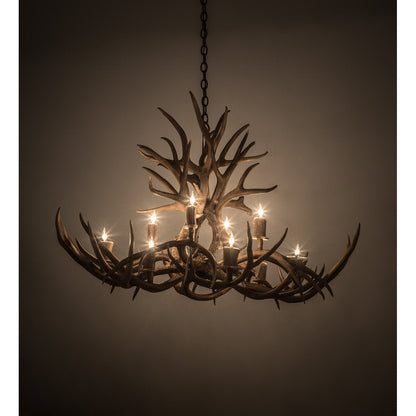 Rustic Lodge 10 - Light Chandelier 45"W