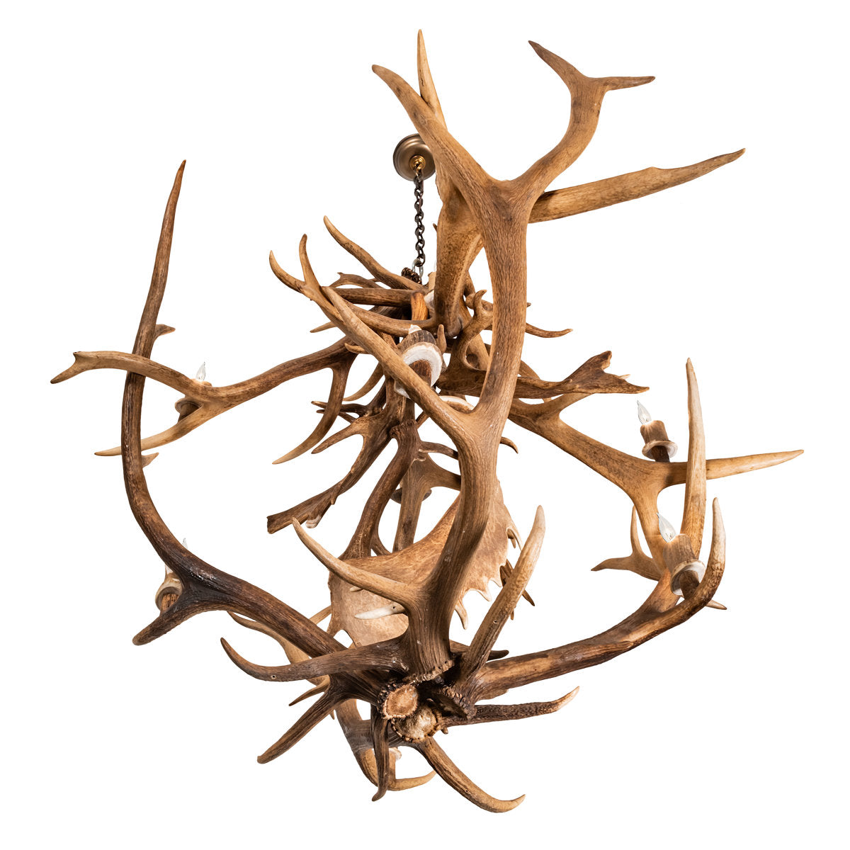 Rustic Lodge 10 - Light Chandelier 55"W