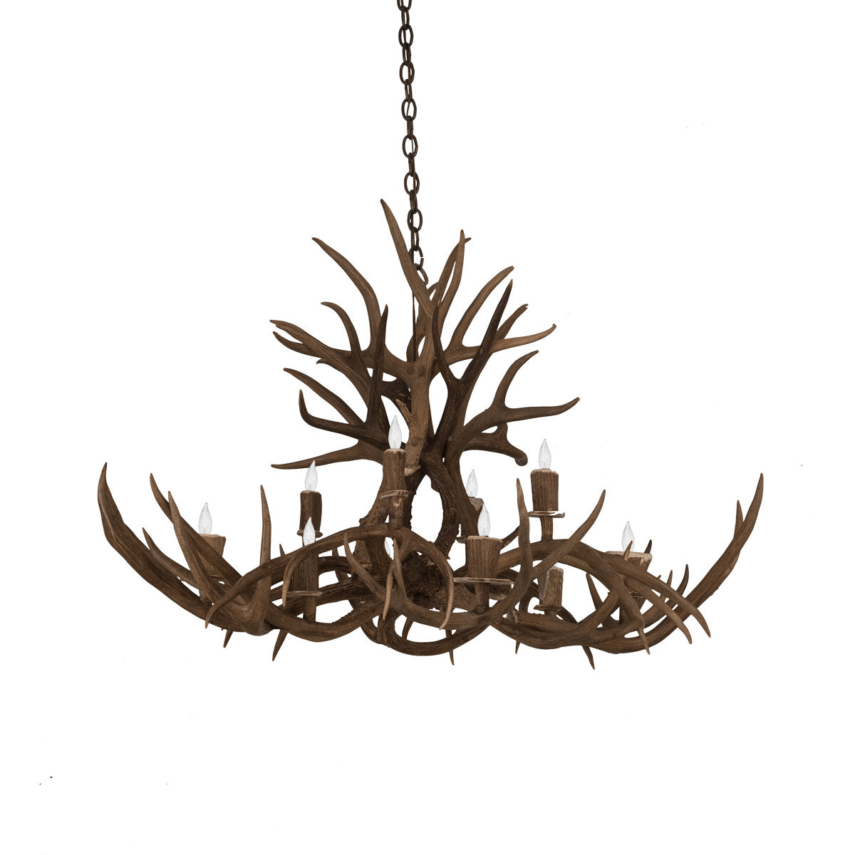 Rustic Lodge 10 - Light Chandelier 45"W