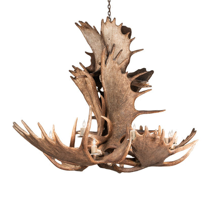 Rustic Lodge 12 - Light Chandelier 64"W