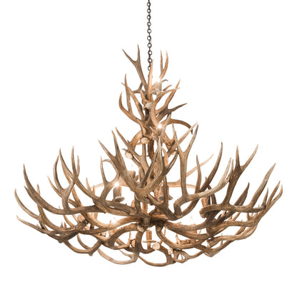 Rustic Lodge 12 - Light Chandelier 52"W
