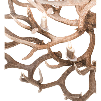 Rustic Lodge 12 - Light Chandelier 52"W