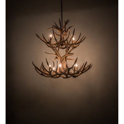 Rustic Lodge 12 - Light Chandelier 42"W