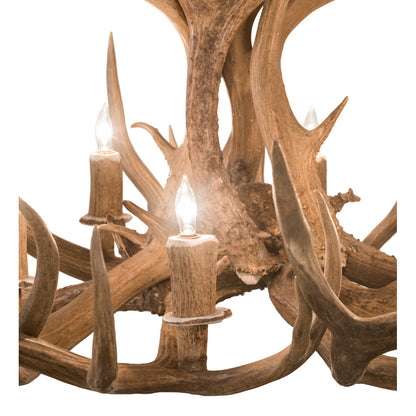 Rustic Lodge 12 - Light Chandelier 42"W