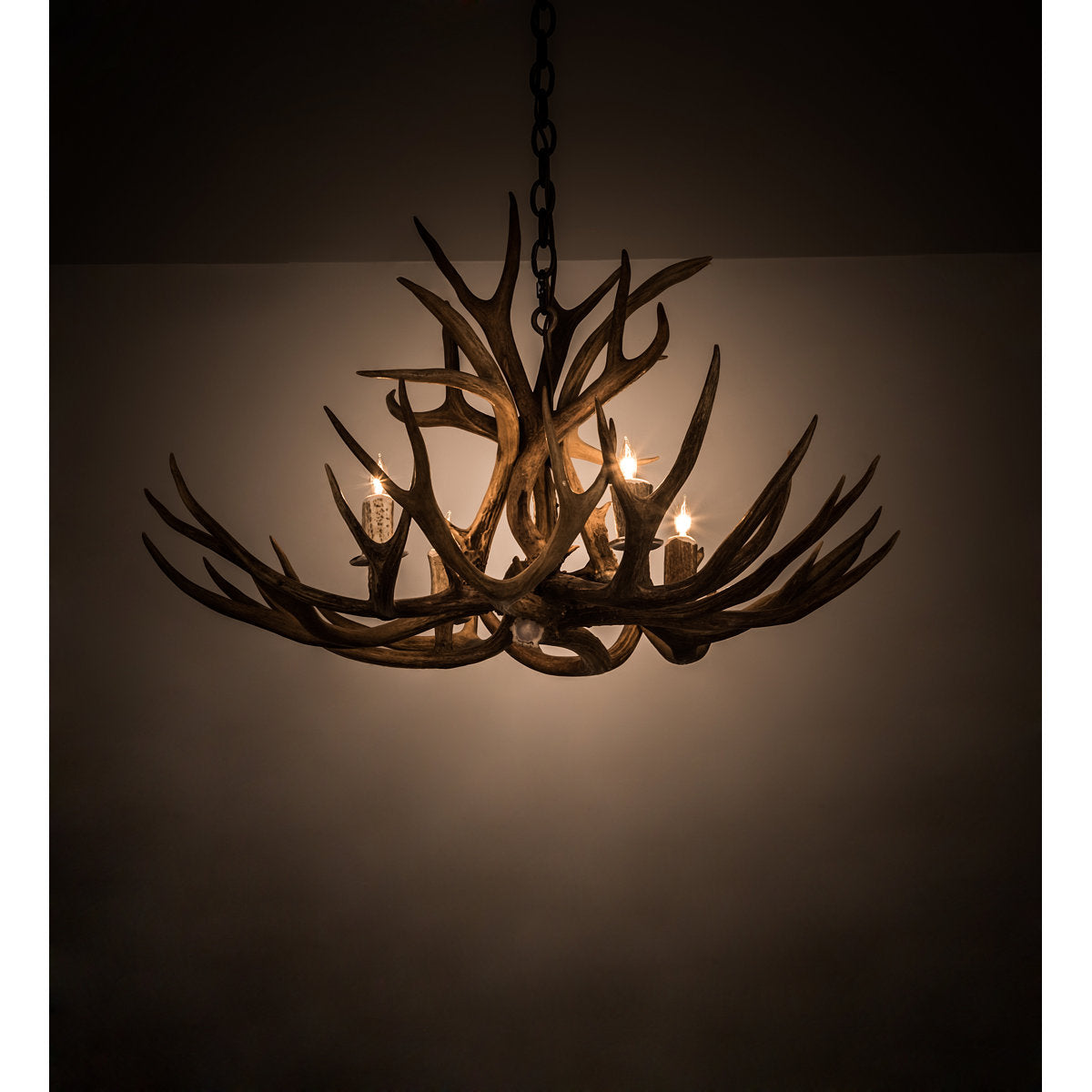 Rustic Lodge 4 - Light Chandelier 33"W