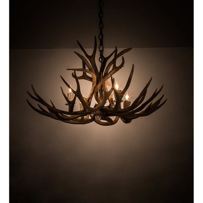Rustic Lodge 4 - Light Chandelier 33"W