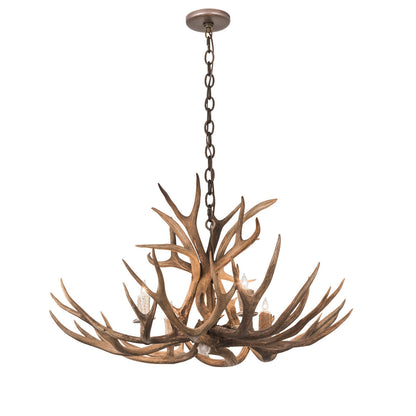 Rustic Lodge 4 - Light Chandelier 33"W