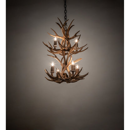 Rustic Lodge 6 - Light Chandelier 20"W