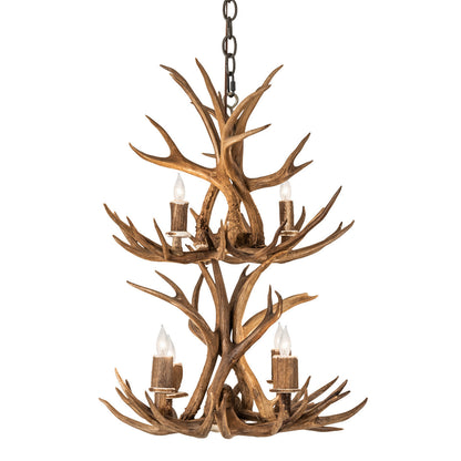 Rustic Lodge 6 - Light Chandelier 20"W