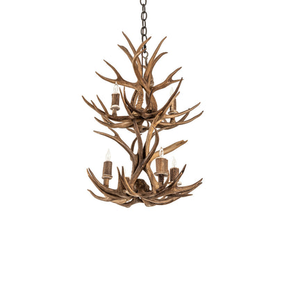 Rustic Lodge 6 - Light Chandelier 20"W