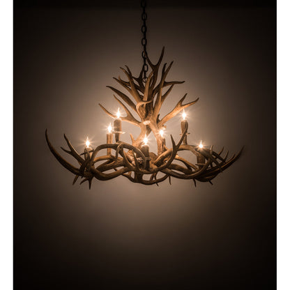 Rustic Lodge 8 - Light Chandelier 28"W