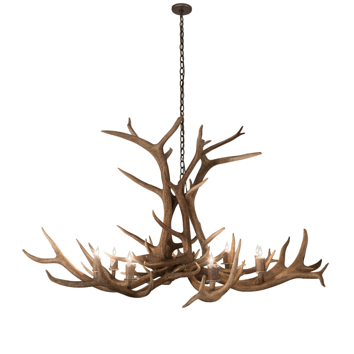 Rustic Lodge 8 - Light Chandelier 66"W