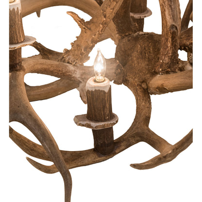 Rustic Lodge 8 - Light Chandelier 28"W
