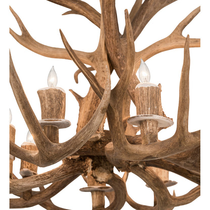 Rustic Lodge 8 - Light Chandelier 38"W