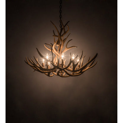 Rustic Lodge 8 - Light Chandelier 32"W