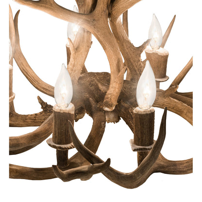 Rustic Lodge 8 - Light Chandelier 32"W