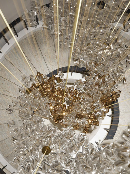 Sand sea Square Glass Spiral Chandelier