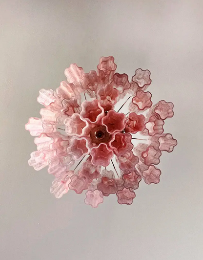 Murano Chandelier – 36 tubes – Alabaster Pink