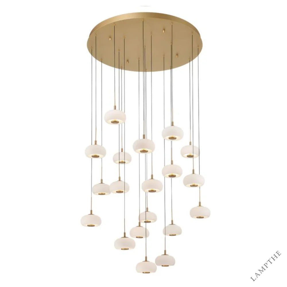 Alabaster 19 Lights Round LED Chandelier