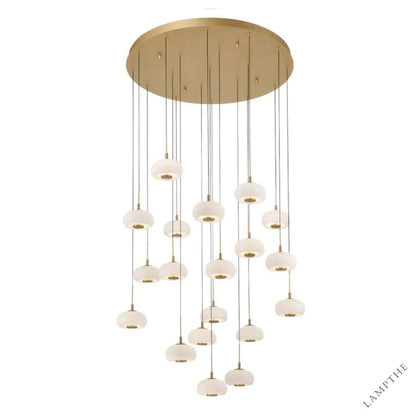 Alabaster 19 Lights Round LED Chandelier