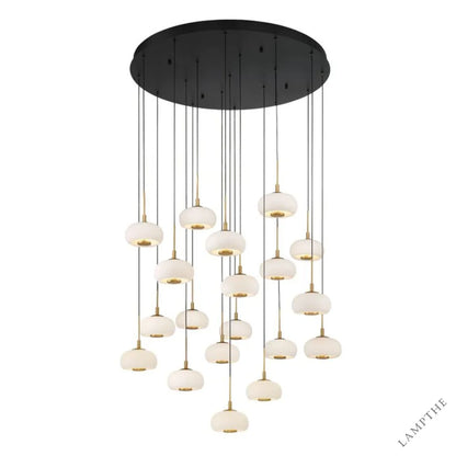 Alabaster 19 Lights Round LED Chandelier