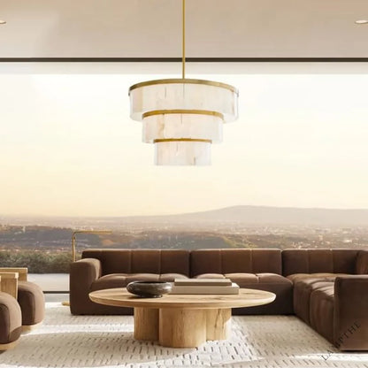 Alabaster 3 Tier Chandelier