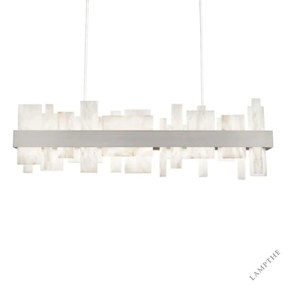Alabaster Acropolis 46in LED Linear Chandelier