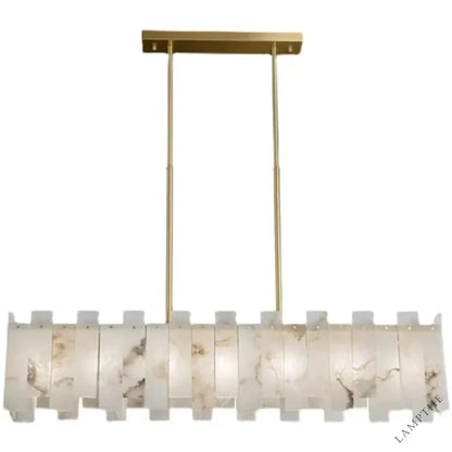 Alabaster Acropolis Modern Linear Chandelier