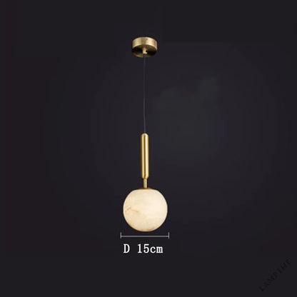 Alabaster Art Island Pendant
