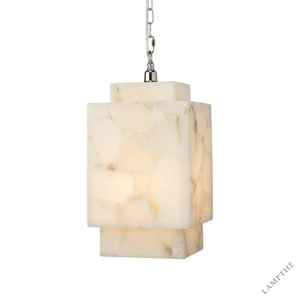 Alabaster Cube Pendant Lamp