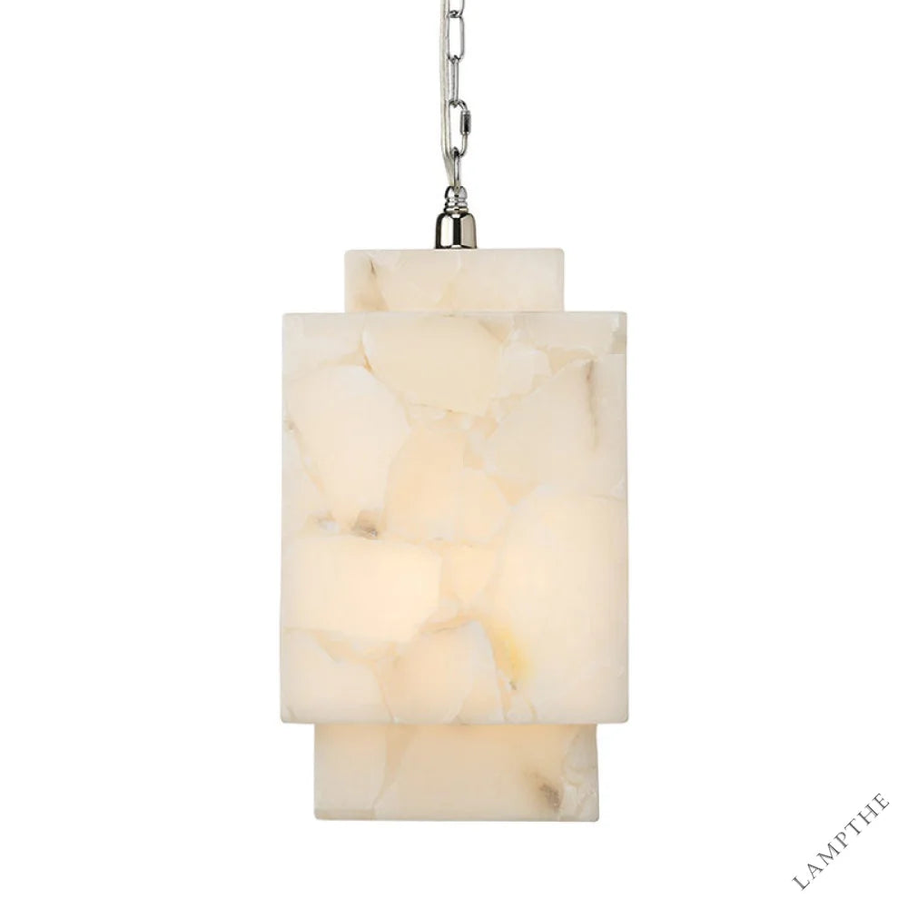 Alabaster Cube Pendant Lamp