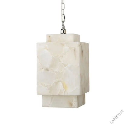 Alabaster Cube Pendant Lamp