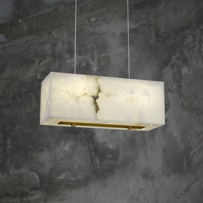 Alabaster Cuboid Dining Room Chandelier - jchandelier